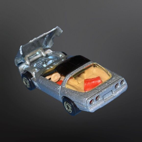 1982 Hot Wheels 80's Corvette Black Wall Metallic Gray Hong Kong - Picture 7 of 9